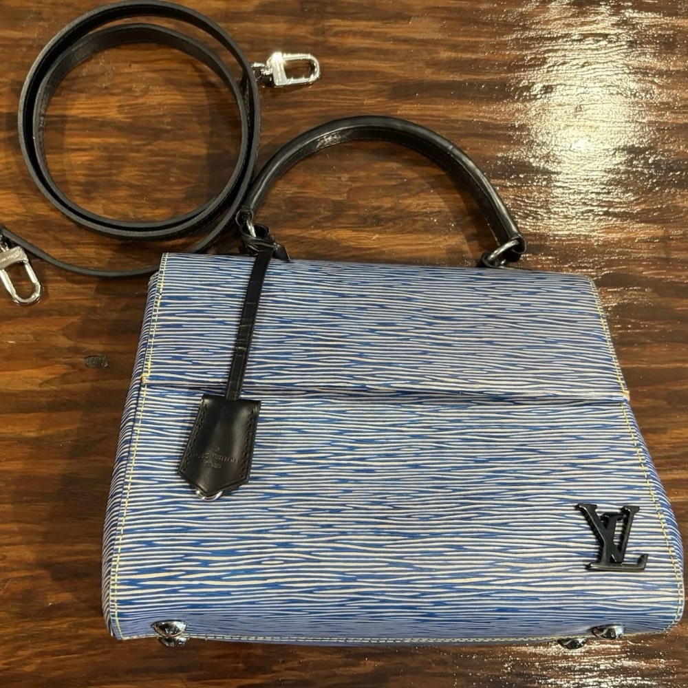 SOLD Louis Vuitton Epi Cluny BB 2way Bag Denim